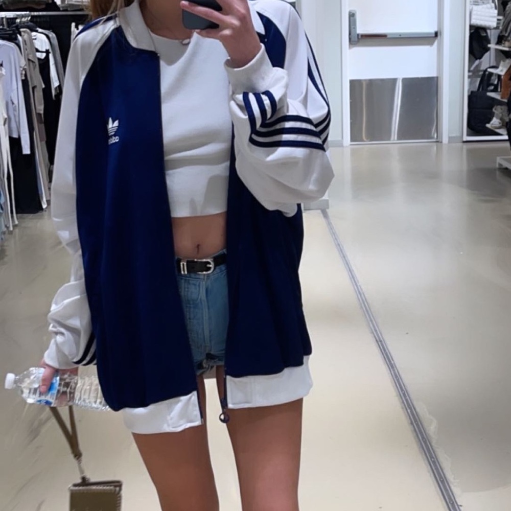 Oversized adidas zip up jacket